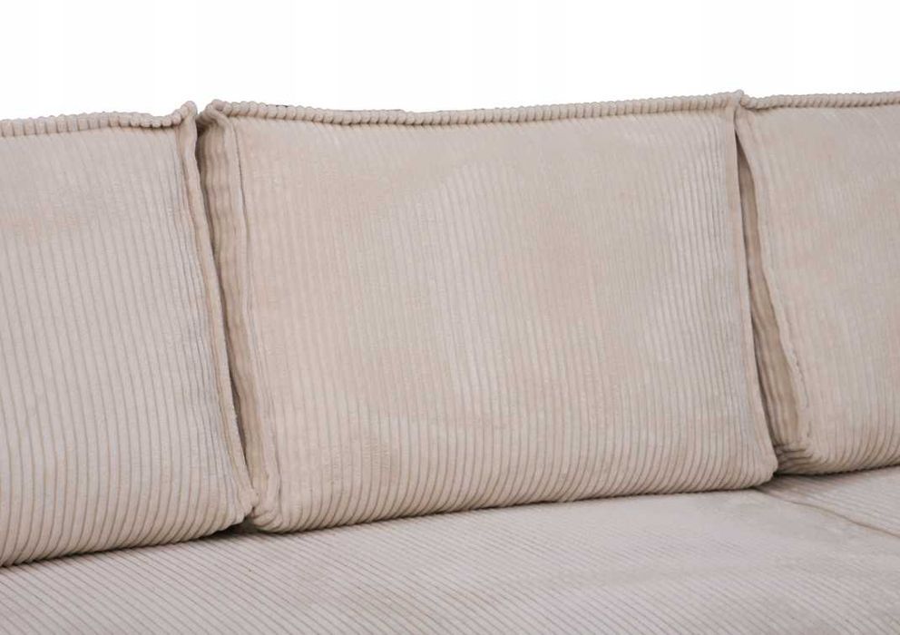 Narożnik Rozkładany Sztruks Rogówka z Funkcją Spania Pościel Kanapa