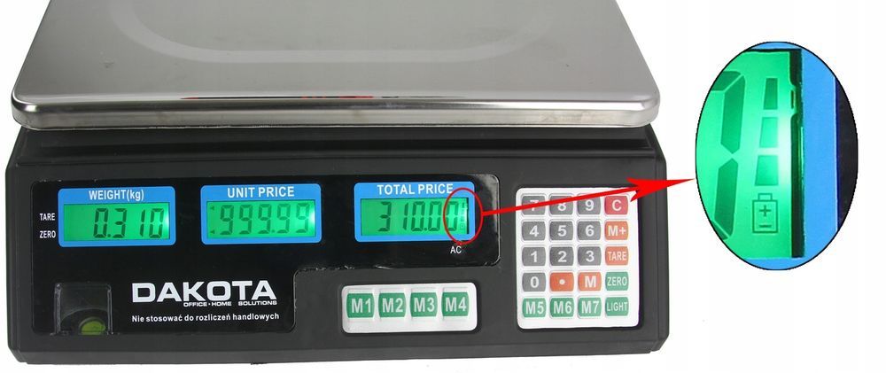 Waga Sklepowa Kalkulacyjna Elektroniczna 40Kg /2G