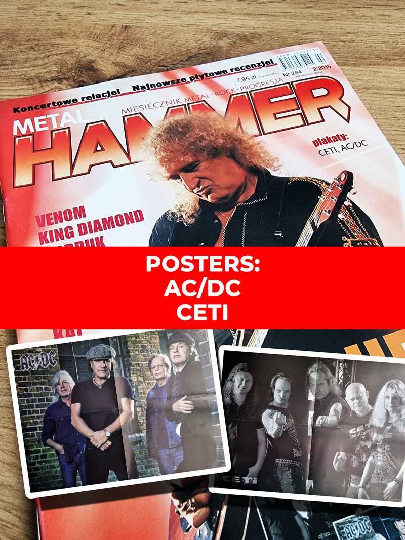 Metal Hammer 2/2015 - Queen, Plakaty: AC/DC, Ceti