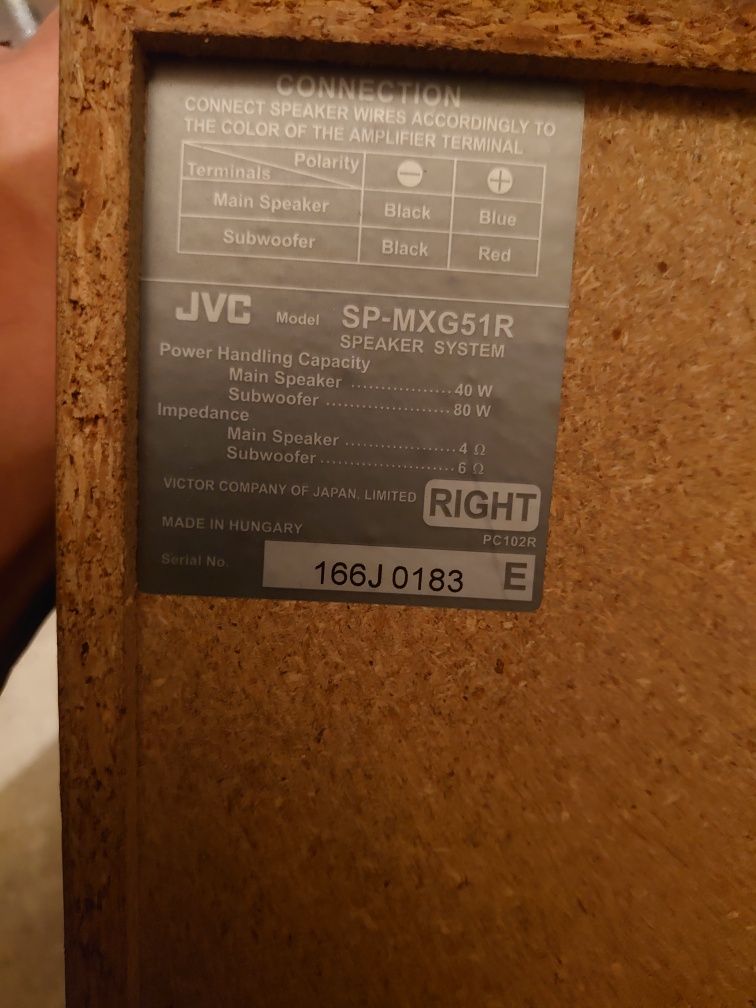 Głośniki JVC SP-MXG51R