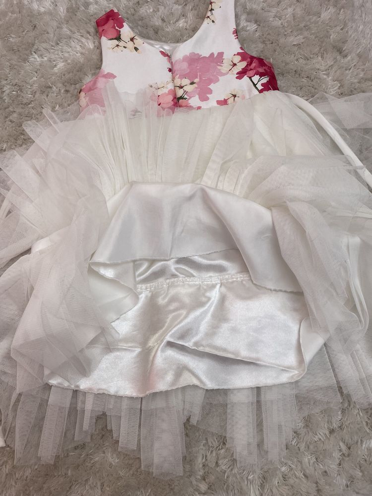 Sukienka elegancka tiul Komunia ślub chrzciny 110 American Princess