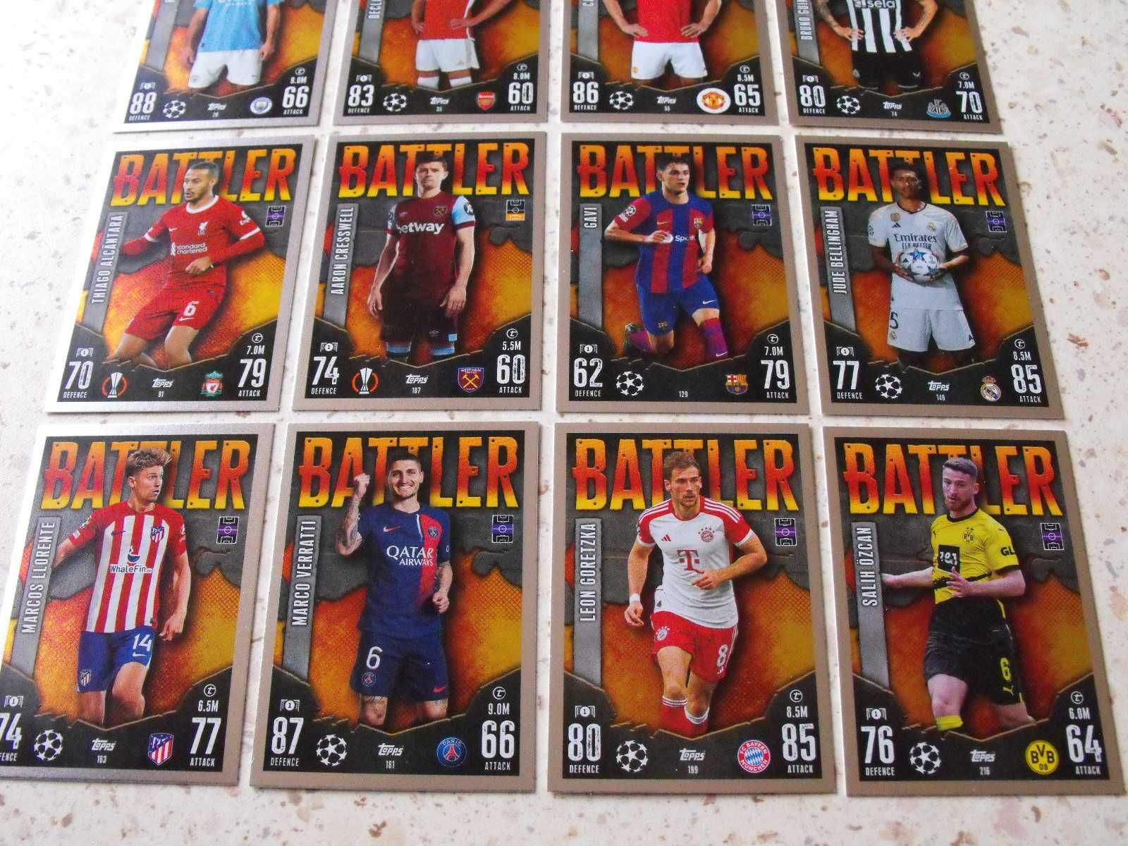 topps Match Attax CHAMPIONS LEAGUE 2024, komplet kart BATTLER