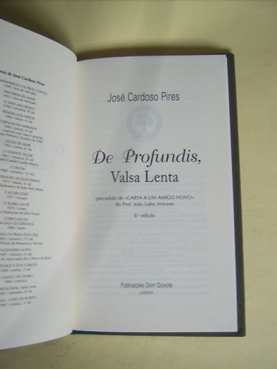 De Profundis, Valsa Lenta de José Cardoso Pires