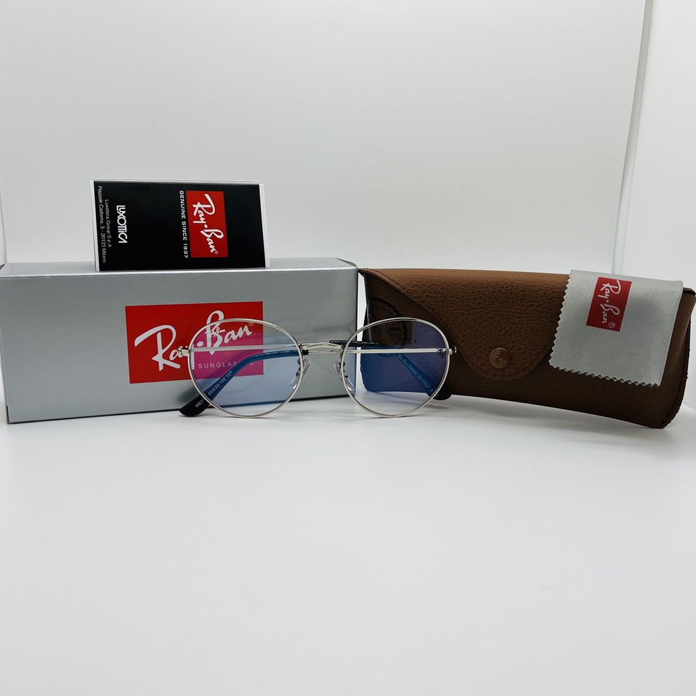 Круглые очки для стиля, имиджа|Оправа Ray Ban Round Metal 3447 Silver