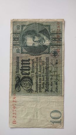 Banknoty niemieckie 10 RM,