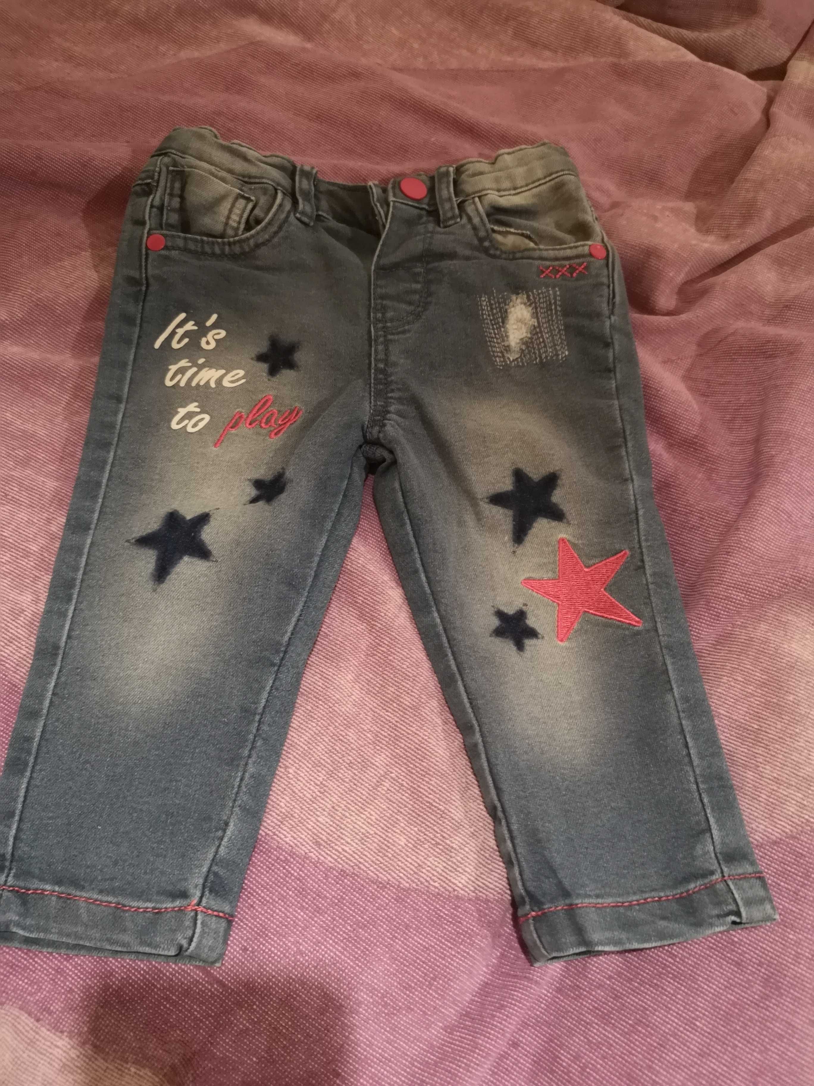 Spodnie jeans dla dziewczynki r80