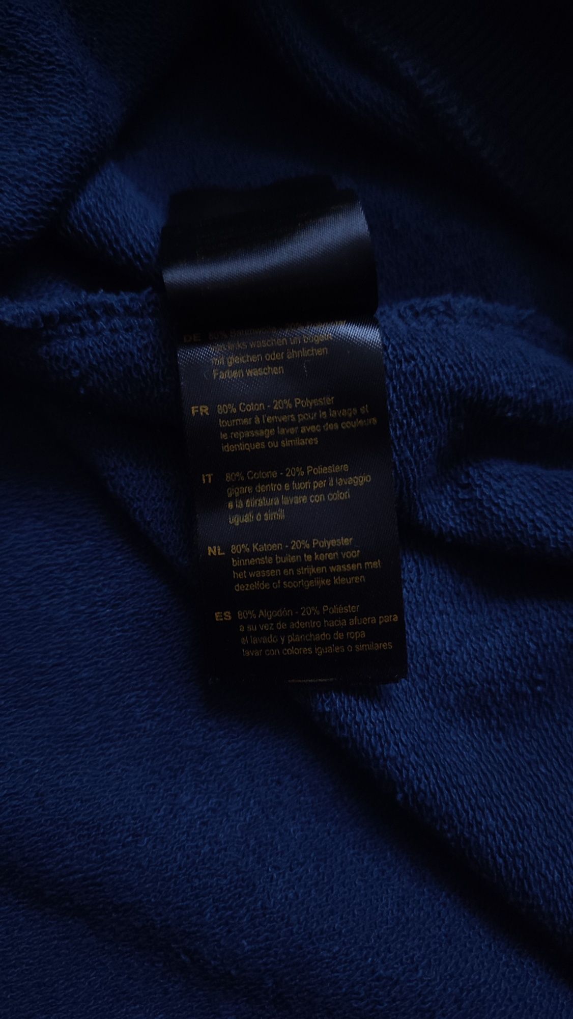 Світшот Alpha Industries navy на лампасах (Розмір L)
