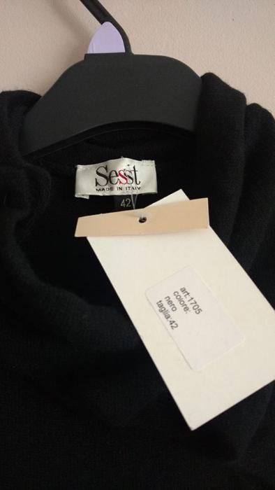 sukienka asymetryczna czarna sesst caterina 42 L XL z metką dzianina