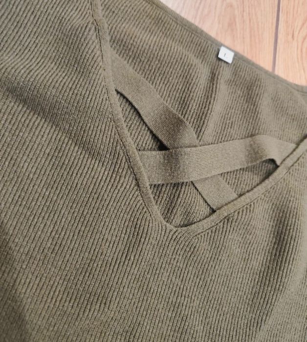 Sweter damski khaki L
