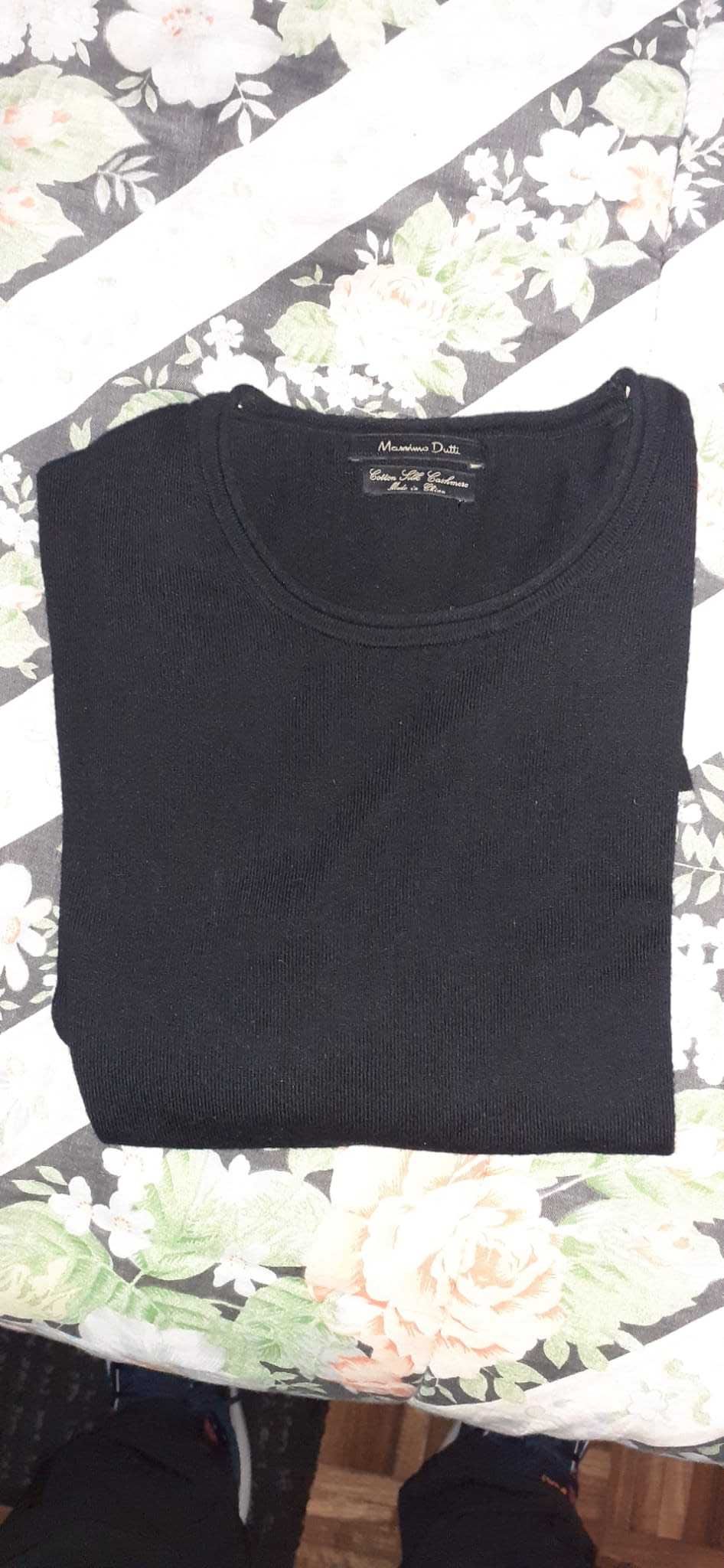 Camisola fina Slim Fit Preto- Massimo dutti