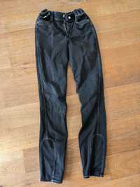 bryczesy rozmiar 34 dwie pary czarne i jeansowe