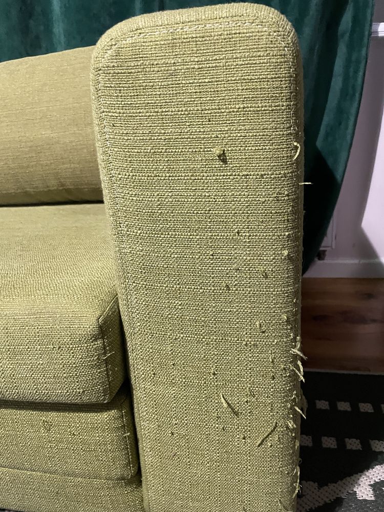 Sofa rozkladana zielona