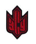 Шеврон (нашивка) Тризуб ЗСУ, 8.5х5.5 см. Червоно-чорний