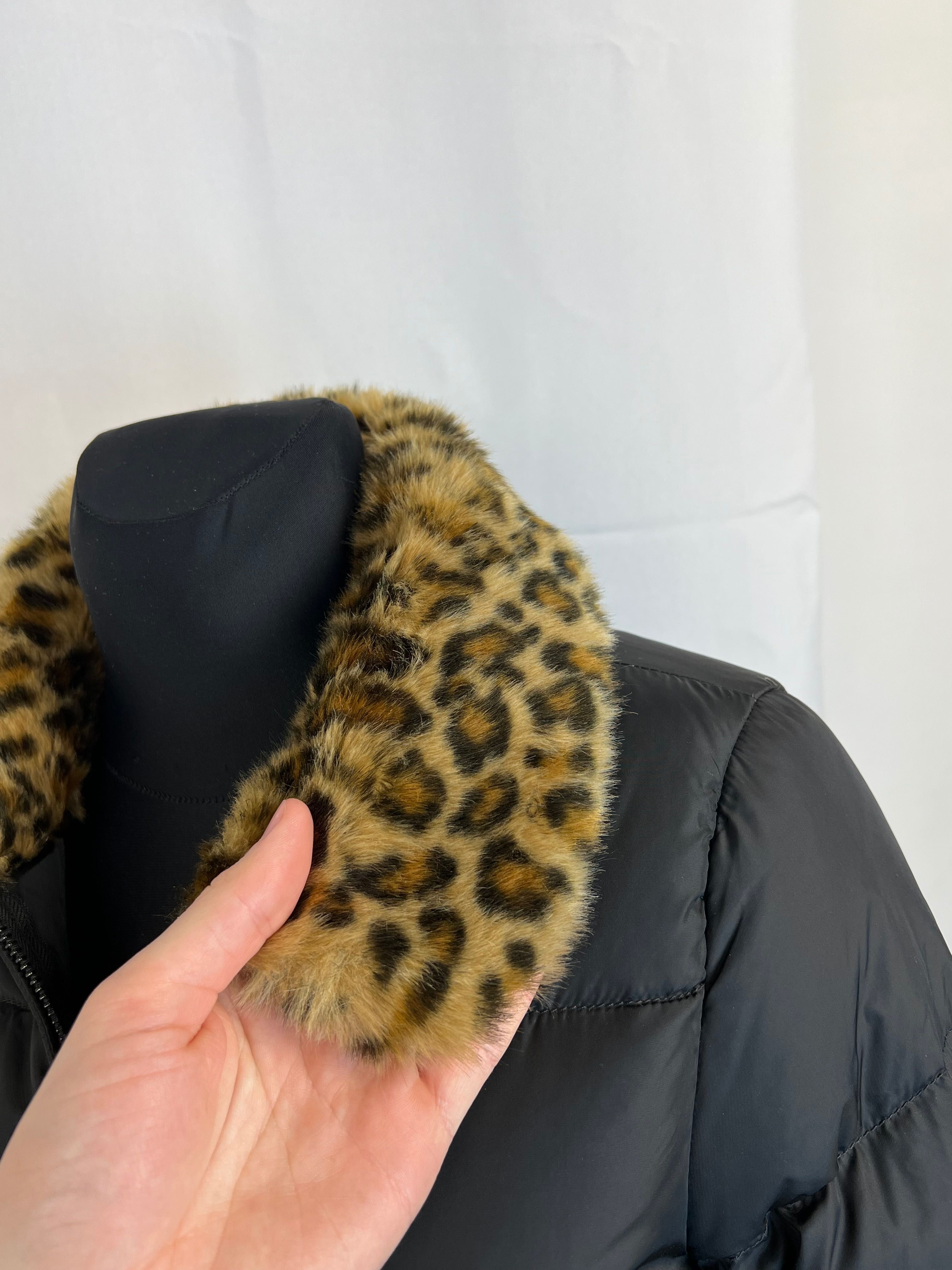 Ralph Lauren Denim Supply Down Jacket пухова куртка Ральф комір леопар