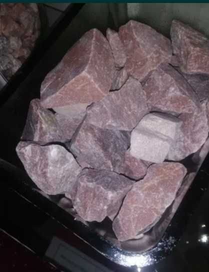 Камень для бань, сауны, кварцит малиновый, 10кг.