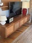Móvel Aparador Tv Secreataria Palhinha Rattan Madeira cómoda