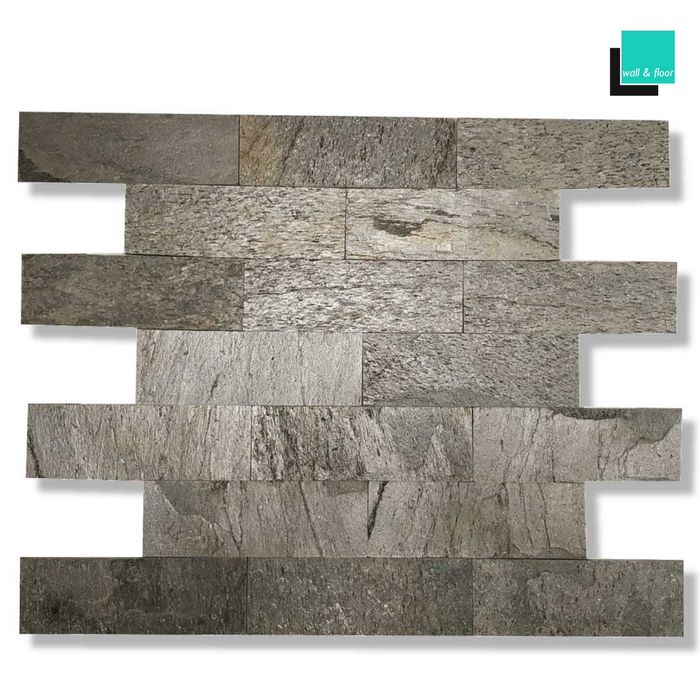 Kamień kwarcytowy Silver Shine Dekoracja Elewacja Dom Taras