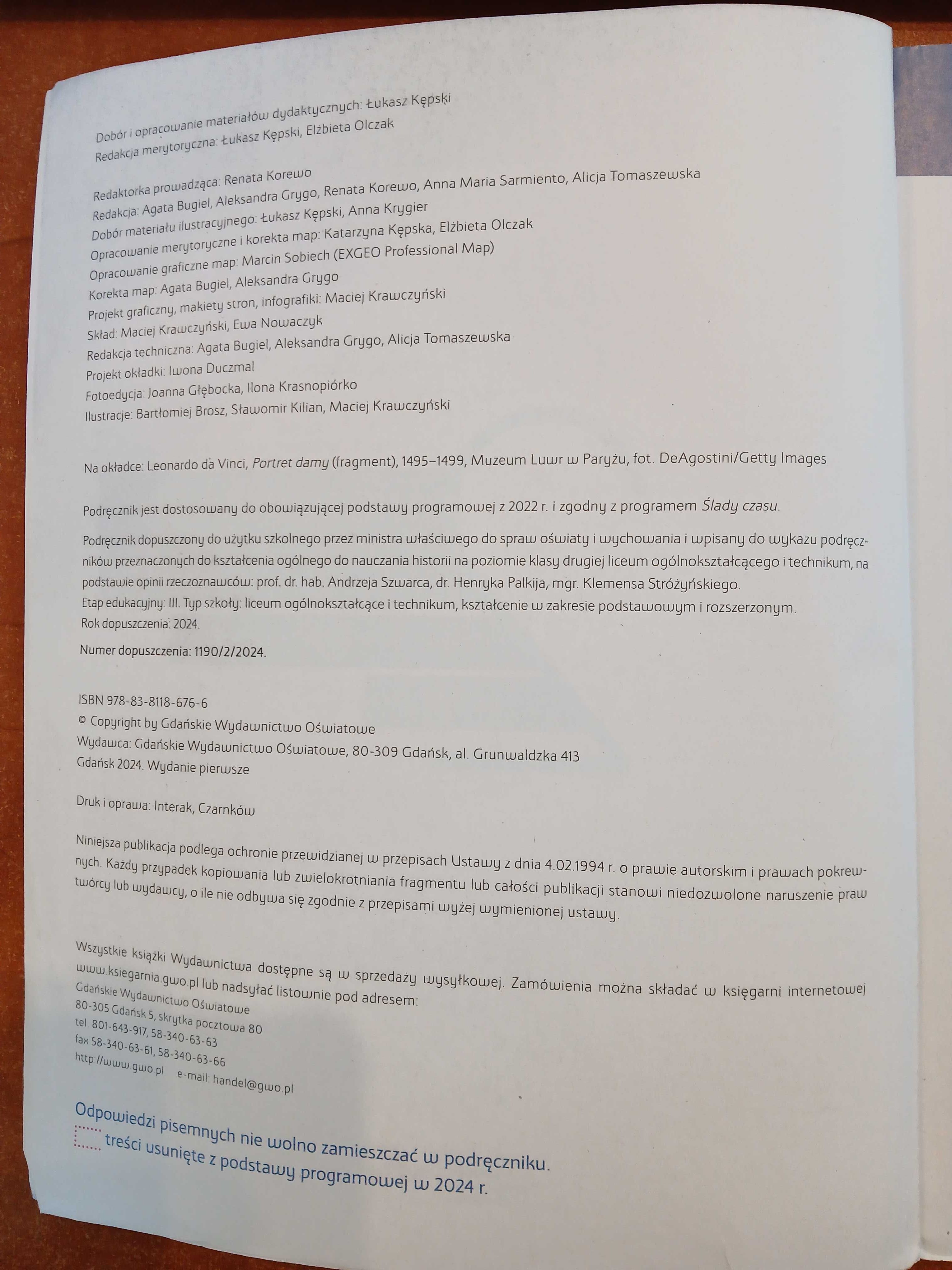 Podręcznik Historia Ślady czasu 2 zakres podstawowy i rozszerzony GWO