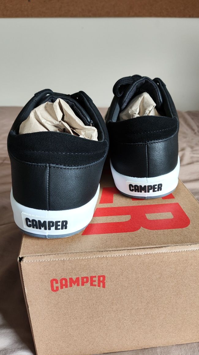 Camper Andratx czarne skórzane męskie sneakersy rozm 43