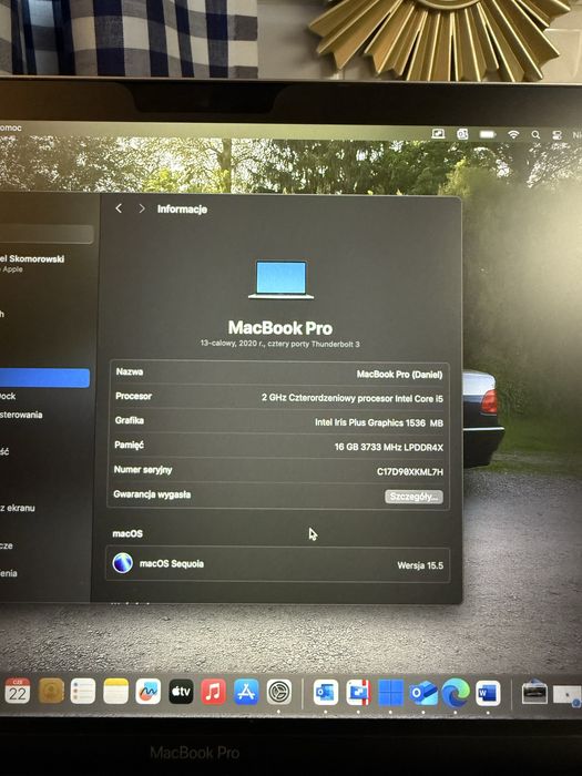 macbook pro 13 2020 rok 111 cykli jak nowy+ windows 11