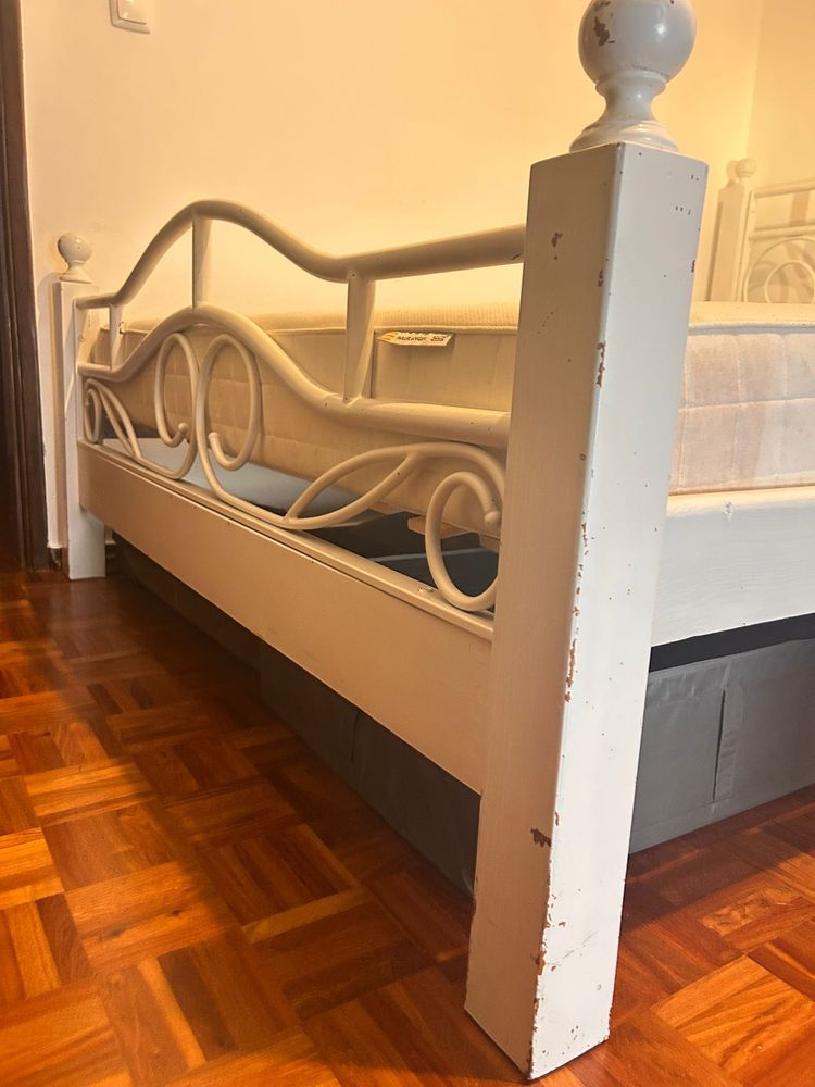 Cama casal madeira maciça