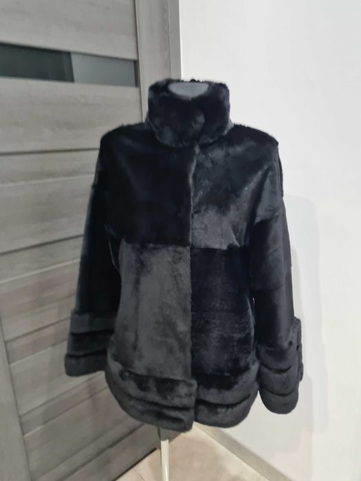 Luksusowe, eleganckie futro naturalne - królik, Ochnik, S / M