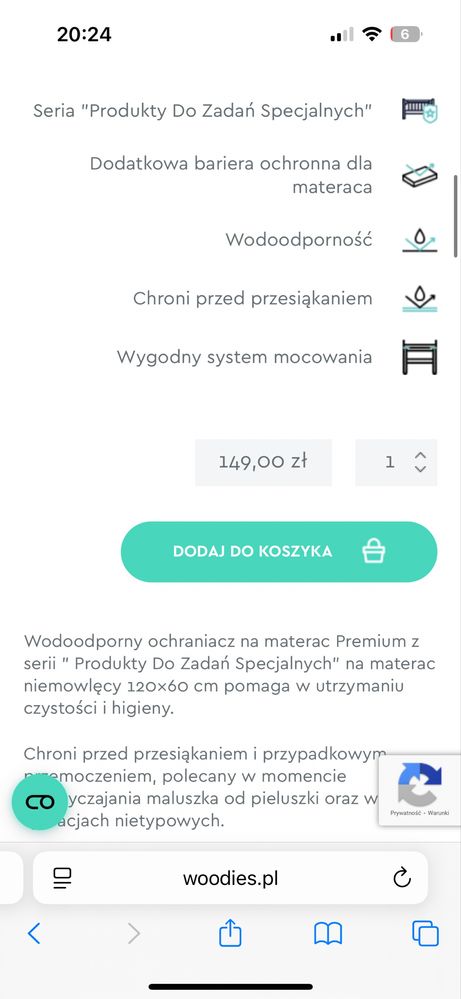 Łóżeczko woodies