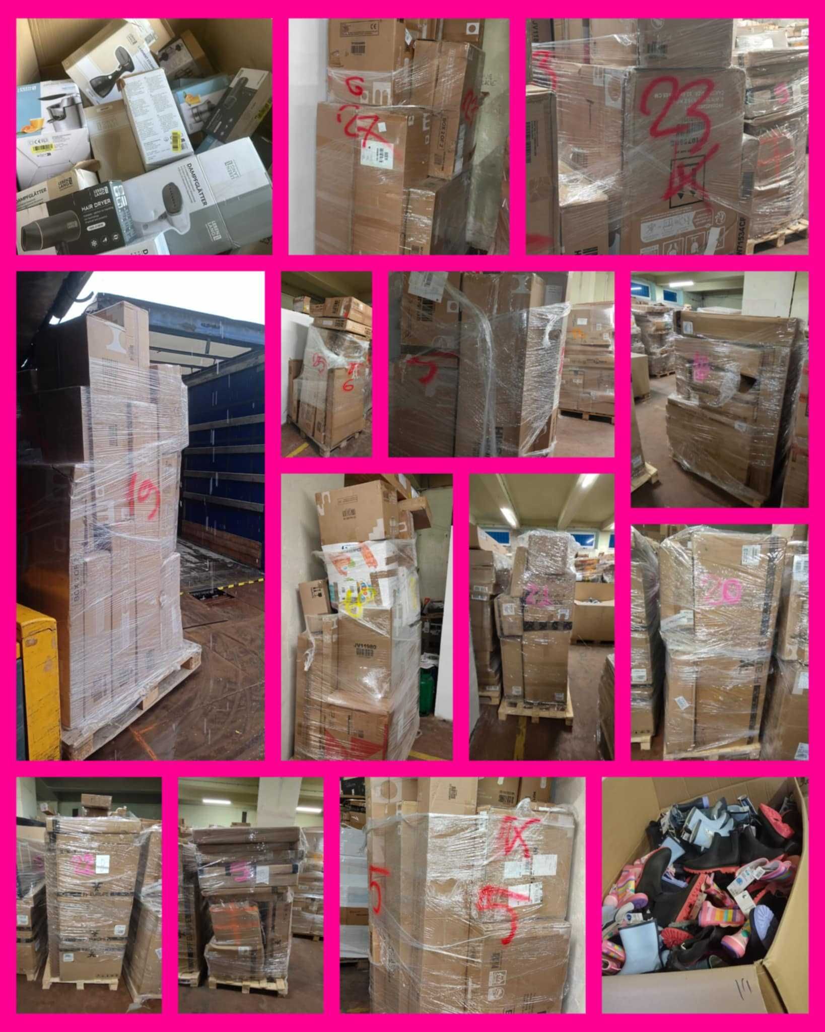 Palety MIX Zwroty Konsumenckie AGD Lidl Amazon Meble Home Odzież Box