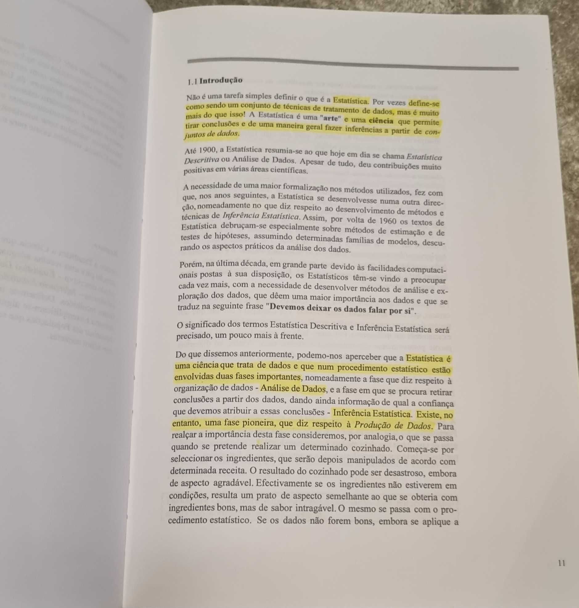 Livro Introdução às Probabilidades e à Estatística