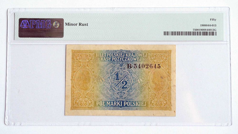 1/2 Marki Polskiej 1916 Generał PMG 50