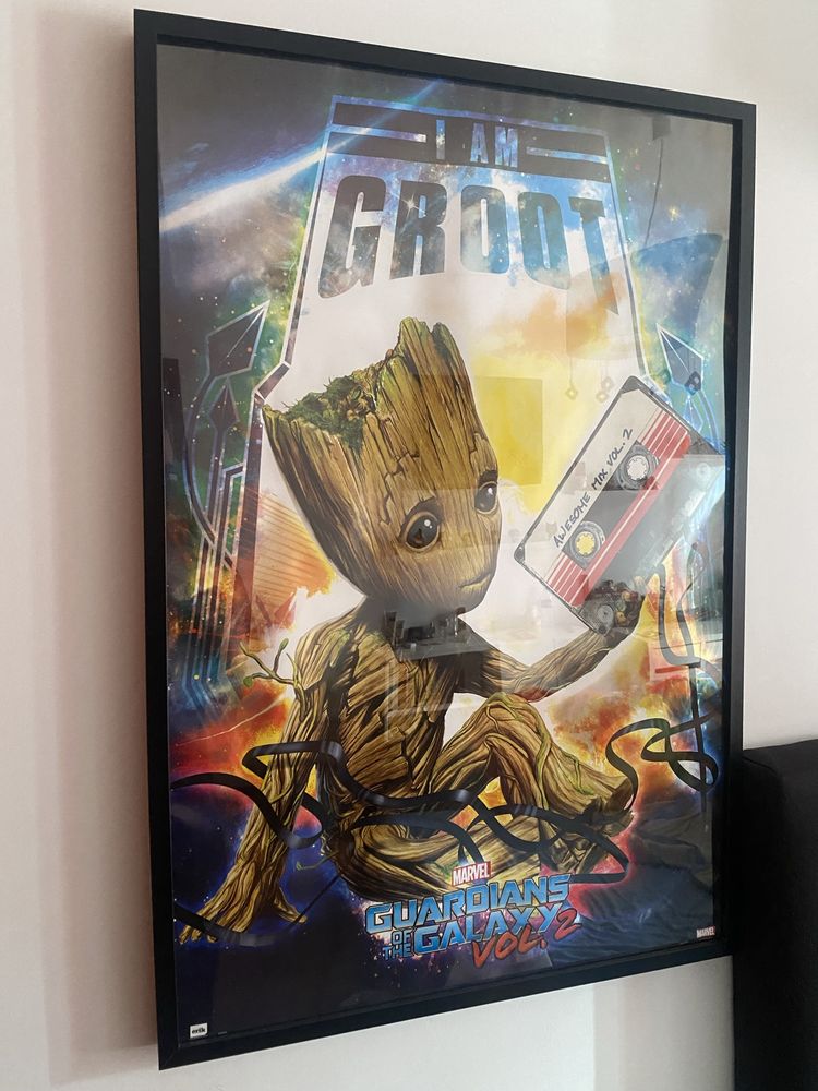 Quadro groot guardioes da galaxia grande marvel