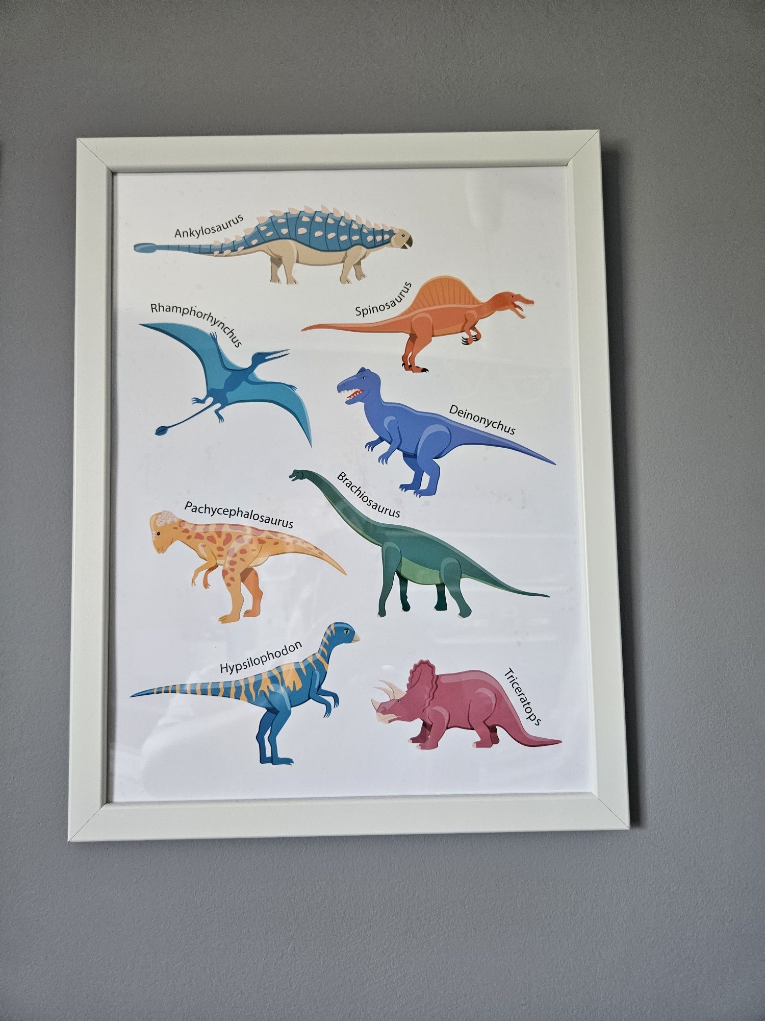 Plakaty edukacyjne obrazki dinozaury a3