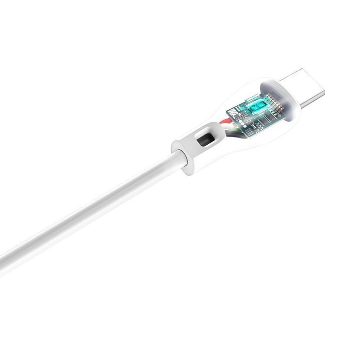 Dudao przewód kabel USB Typ C 2.1A 1m biały