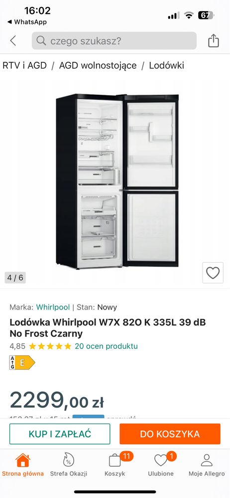 Lodówka  Whirlpool