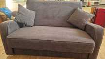 Sofa z funkcją spania szer. całk. 143/szer. siedziska 118
