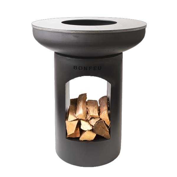 Braseiro com prancha BonBiza Open em Corten