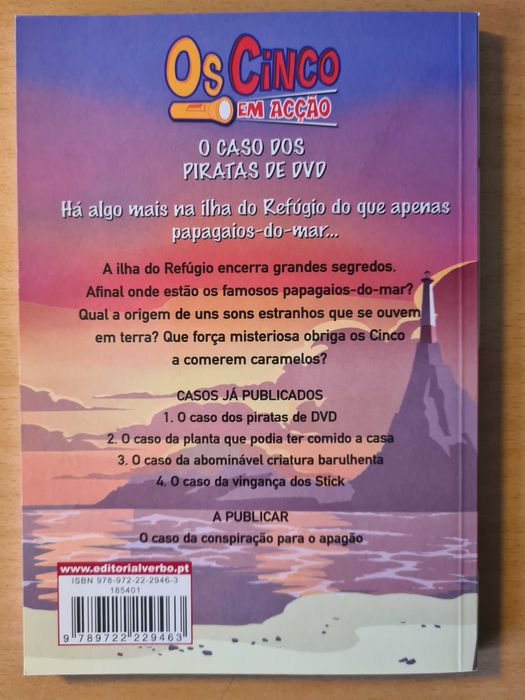 Livro juvenil da coleção "Os Cinco em Ação" de Enid Blyton