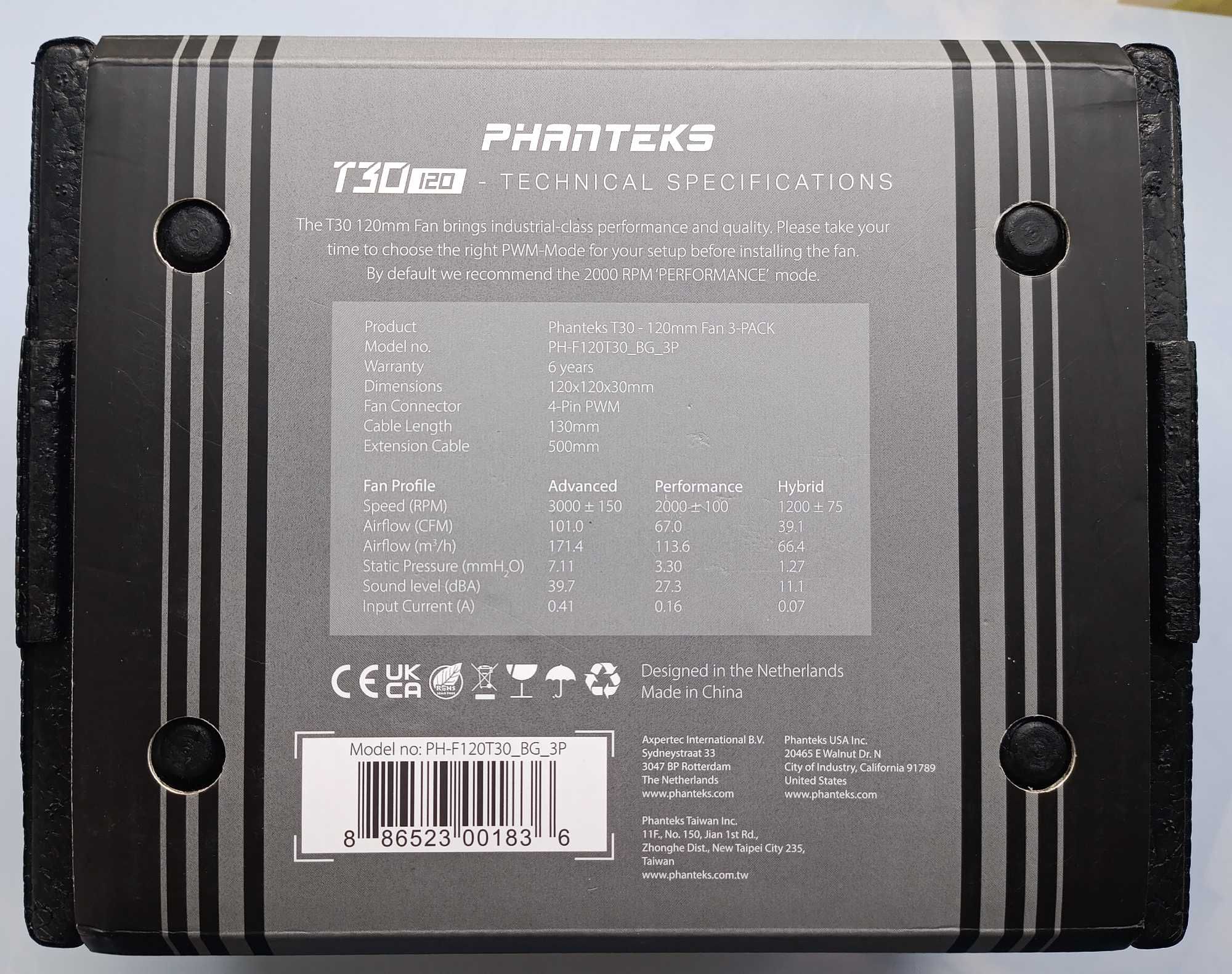 Вентилятор Phanteks T30. Fan 120mm.