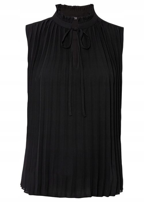 B.P.C bluzka szyfonowa plisowana czarna r.42