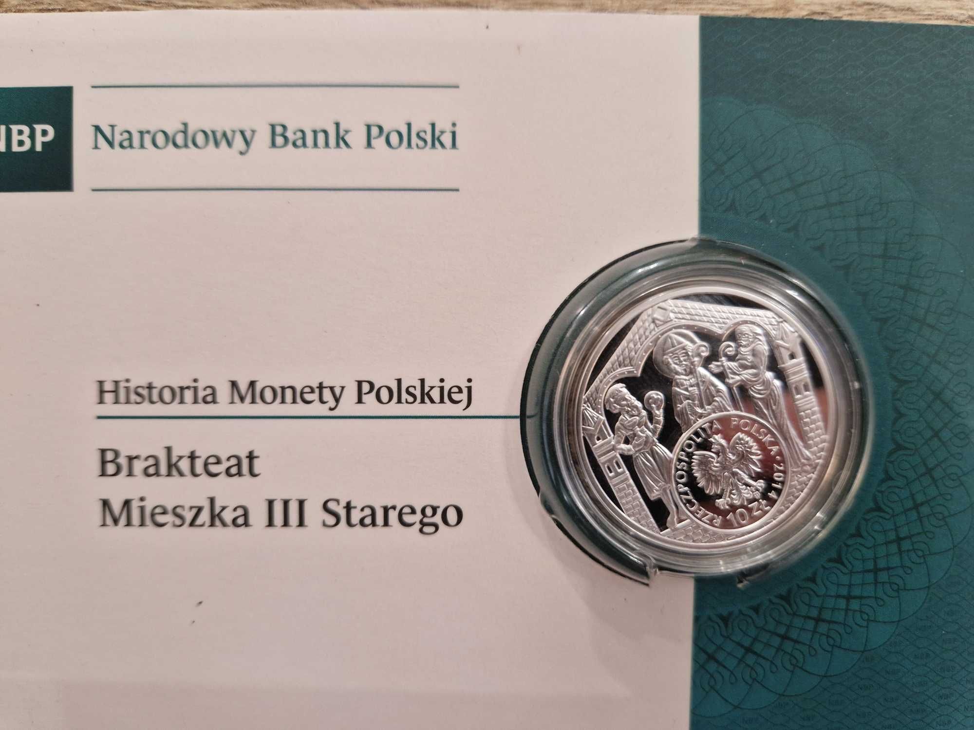 10 zł Brakteat Mieszka III Starego z Serii "Historia Monety Polskiej"