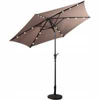 Parasol ogrodowy 3 M regulacja pochylenia LED