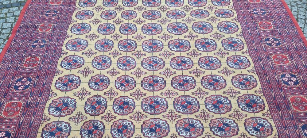 -70% lśniący dywan Buchara ręcznie tkany Pakistan 255/350cm.CENA!