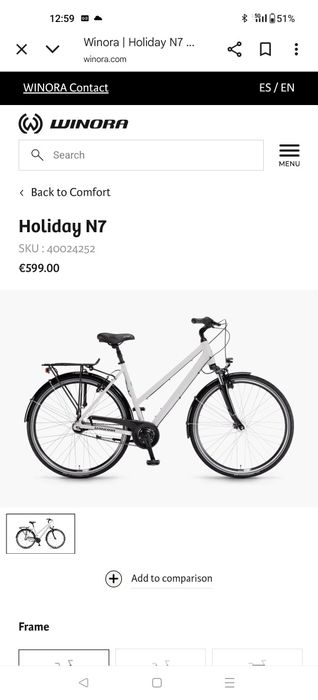 Bicicleta de passeio winora holiday roda 29"