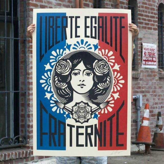 Obey - Shepard Fairey - LIBERTÉ, ÉGALITÉ, FRATERNITÉ - Litografia Ass.