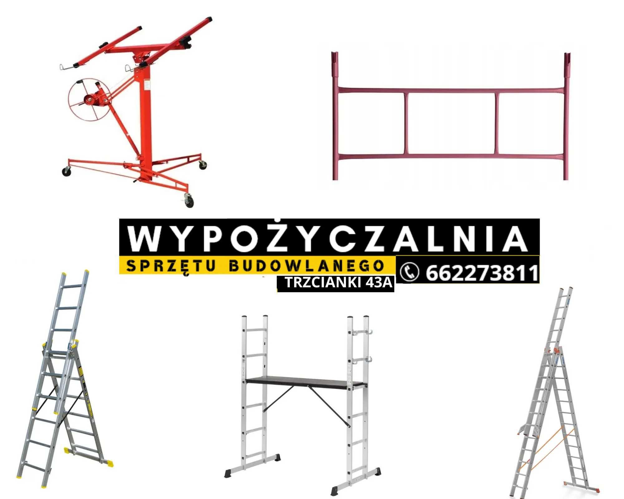 Wypożyczalnia podnośnik do płyt GK, drabina, rusztowanie