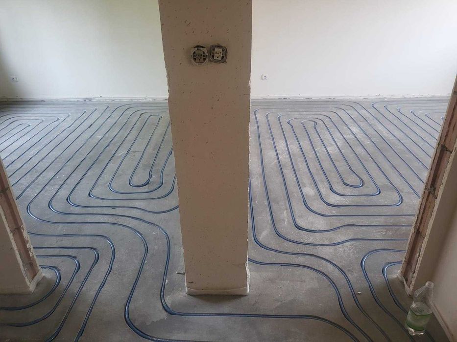 Frezowanie wylewek pod ogrzewanie podłogowe, ogrzewanie podłogowe