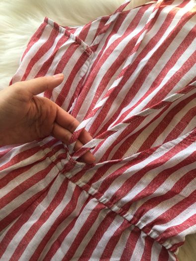 Biało-czerwony krotki kombinezon wycięte plecy paski S M Aliexpress