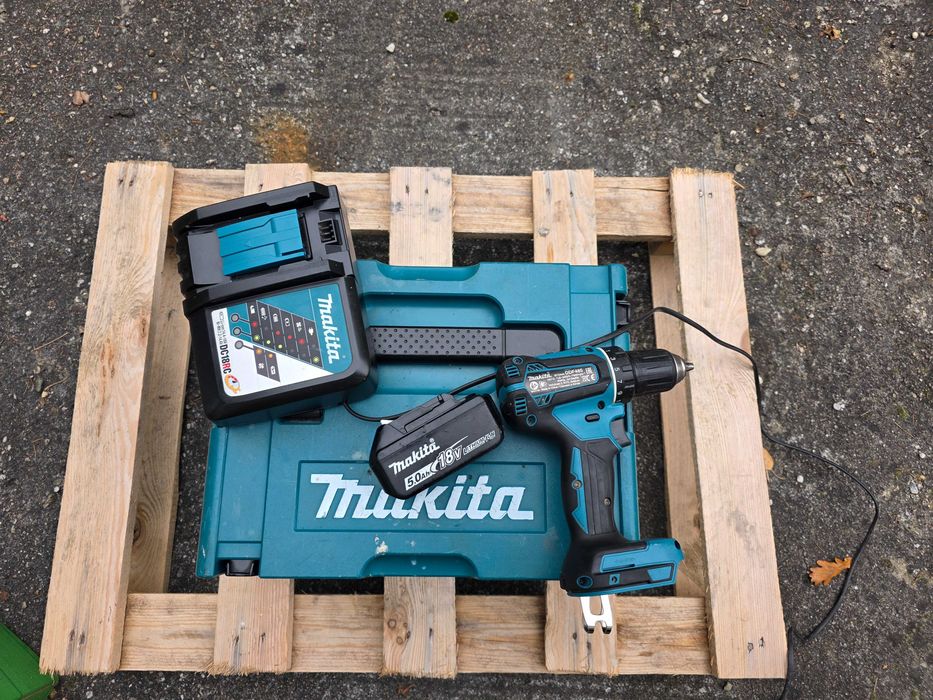 makita DDF485 + aku 5Ah + ładowarka / wiertarko-wkrętarka w walizce