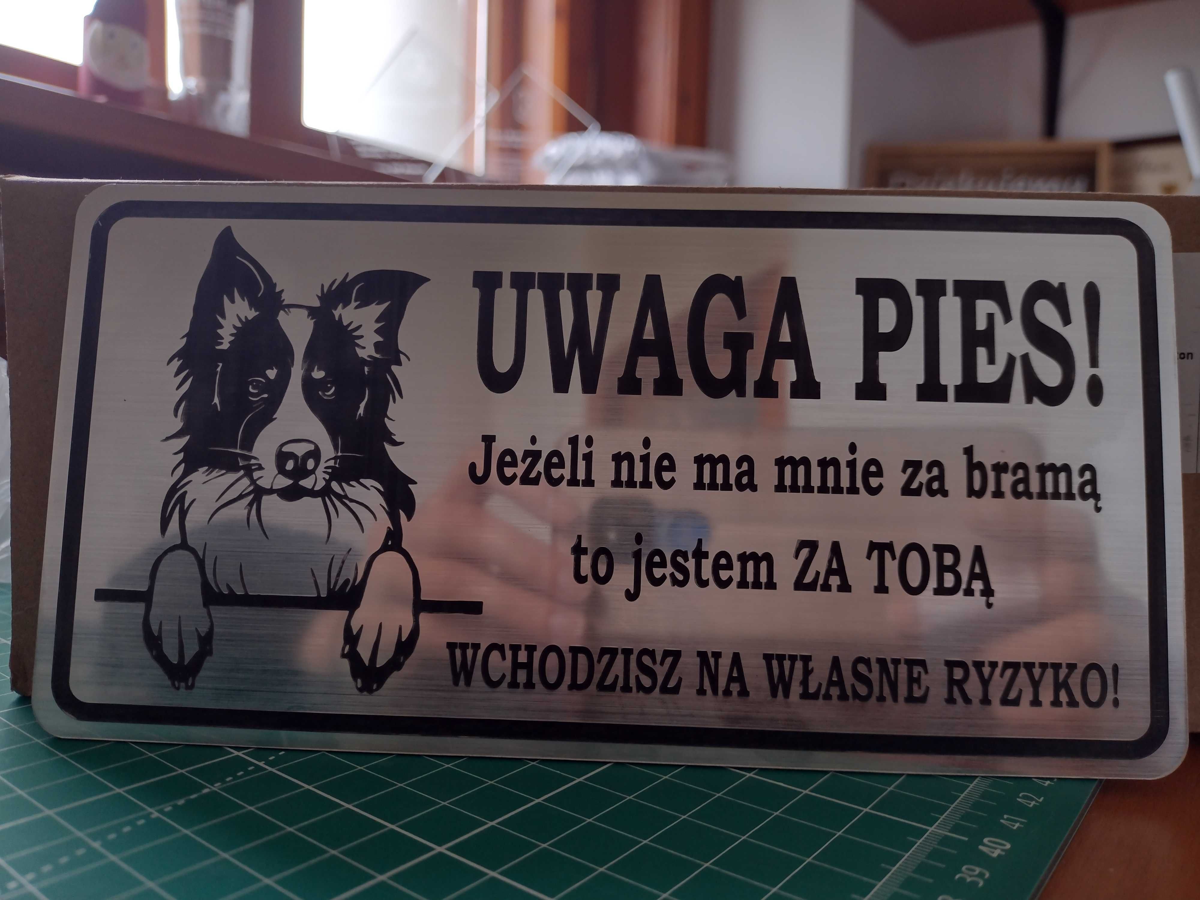 Tabliczka grawerowana Uwaga pies