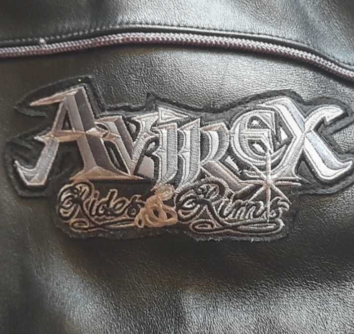 Avirex Rides&Rims by skull bomber męska skórzana kurtka Large*XL